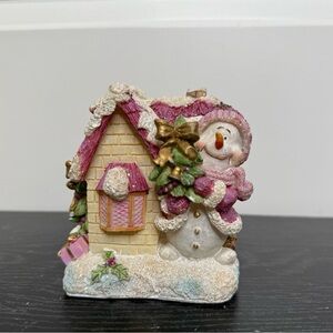 Girly snowman decor